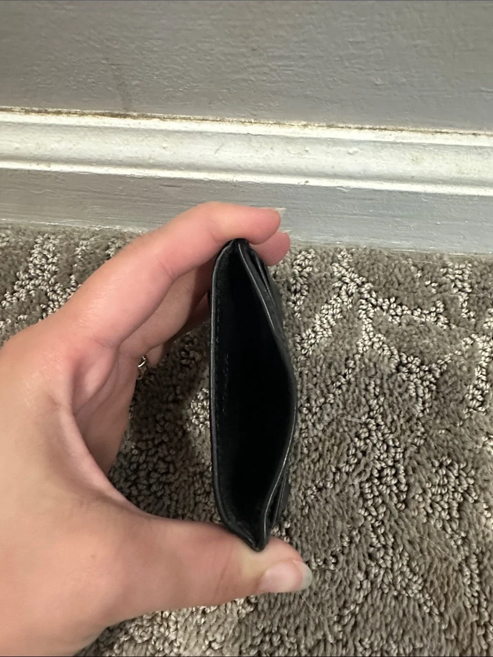 Coach Black Pebbled Leather Card Holder